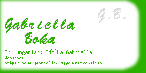 gabriella boka business card